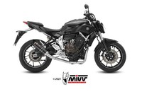 Mivv GP-C Auspuff Komplettanlage Schwarz Passend FüR Yamaha MT-07 2014-2024