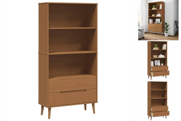 BüCherregal Molde 85X35X170,5 Cm Massives Kiefernholz-image