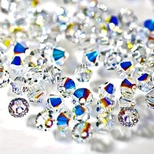 100PCS 4mm Austrian crystal beads with loose beads and perforated glass beads