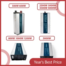 WZRELB 500W-4000W Pure Sine Wave Inverter DC 12V to AC 110V 120V Power Converter