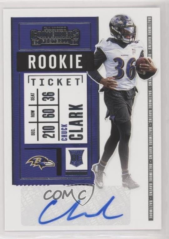 2020 Panini Contenders Rookie Ticket Chuck Clark #263 Rookie Auto RC 0g27