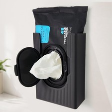 Wall Mount Wipes Dispenser Compatible with Dude Wipes   Sleek Bathroom Organizer