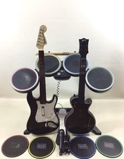 Xbox 360 Rock Band Bundle, Drums, Sticks, Gui...