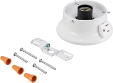 Aspen Creative 22103-03-1, Flush Mount Ceiling Fixture Shade Holder Kit with Out