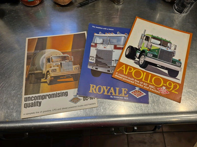 3 1970's? DIAMOND REO Truck Brochures  Royale COE Apollo-92 Dr Dc-101