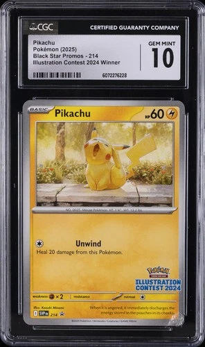 2025 POKEMON SVP EN-SV BLACK STAR PROMO #214 PIKACHU CGC 10 GEM MINT