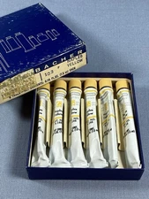 Box of 6 Grumbacher Naples Yellow Academy Watercolor Paint TUBES ARE HARD .25 oz