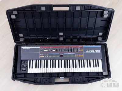 1985 Roland Juno-106 Vintage Analog Synthesizer, Serviced 120v w
