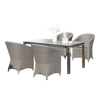 Sonnenpartner Solana&Amp;Base 5-Teilige Sitzgruppe Edelstahl Stone-Grey 160/210X