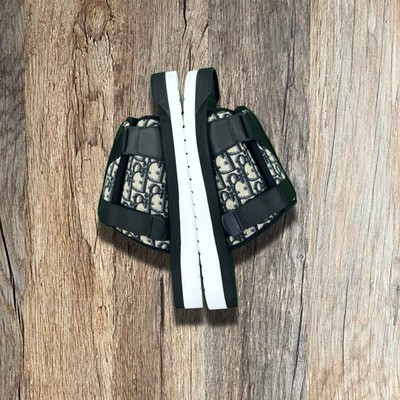 Dior Alpha Oblique Sandals Black And White EU 44 US 11 | eBay