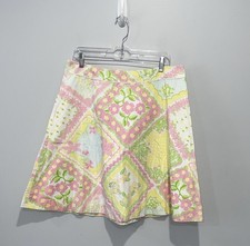 Vintage Lilly Pulitzer Pastel Floral A-Line Skirt size 10