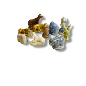Vintage Lot of 10 Wade Red Rose Tea Ceramic Figurines Animals Approx 1.5"