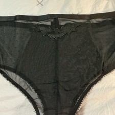 Torrid Halloween Bat Mid Rise Panties Black Lace Dot Cheeky Panty 3 3x 22 24