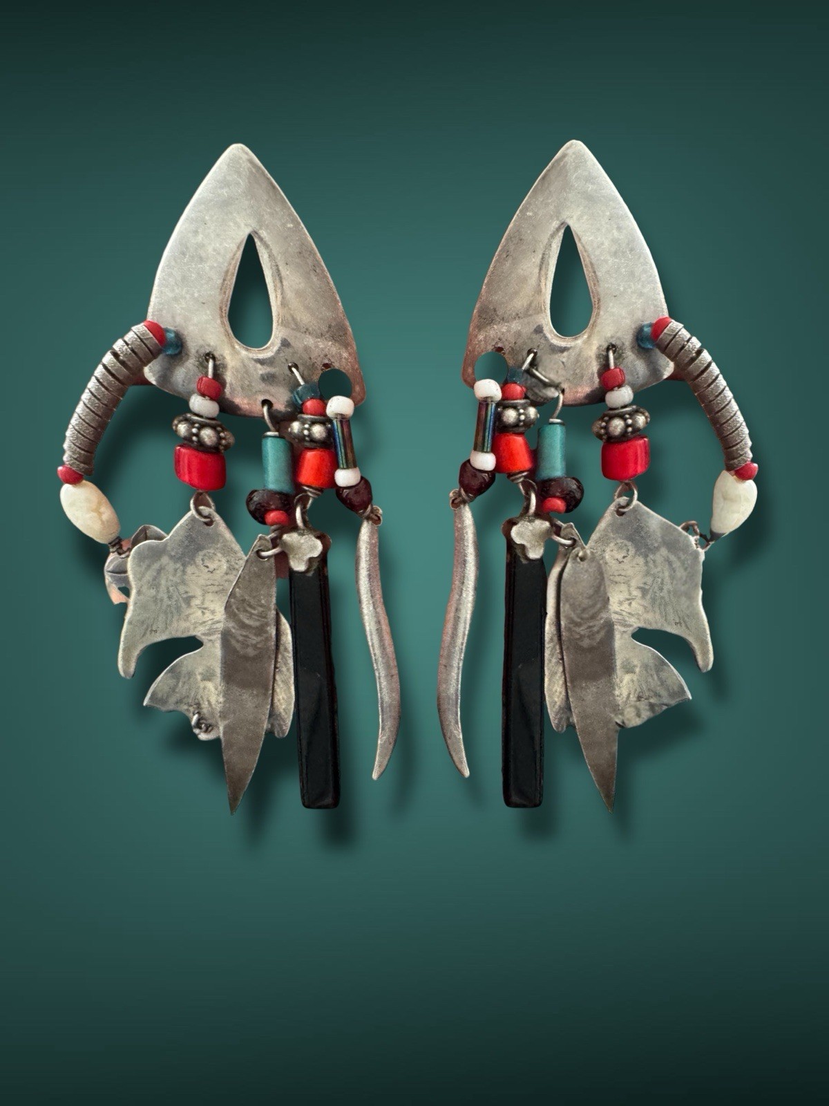 Unique Tabra Sterling Silver Native American Bead… - image 2