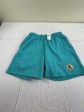 Cross Colours Peace Circle Logo Fleece Shorts Turquoise C97223PCL-300 Men's Med