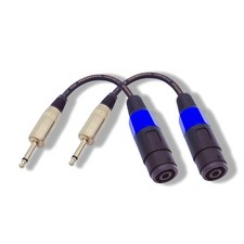Speakon Female to 1/4" Male TS Speaker Cable Adapter - Professional Audio Con...
