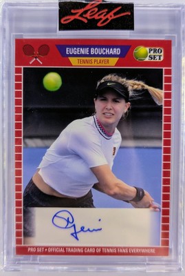 Eugenie Bouchard Auto 2021 Leaf Pro Set Autograph Tennis