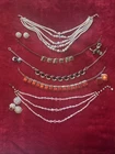 Lot Of Vintage Costume Jewelry- Necklaces, Matching Clip-on Earrings, Some Rings