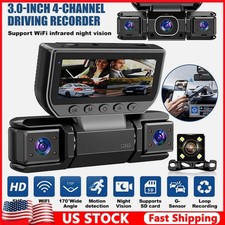 Dashcam Front and Rear Camera System,Rechargeable 360 1080P Dash Cam US