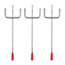 25Pcs 100Mm Pegboard Hooks Slat Wall Retail Display Shop Peg  Fits Home3974