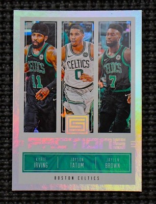 KYRIE Irving JASON Tatum JAYLEN Brown 2018-19 Status FACTIONS insert CELTICS NBA