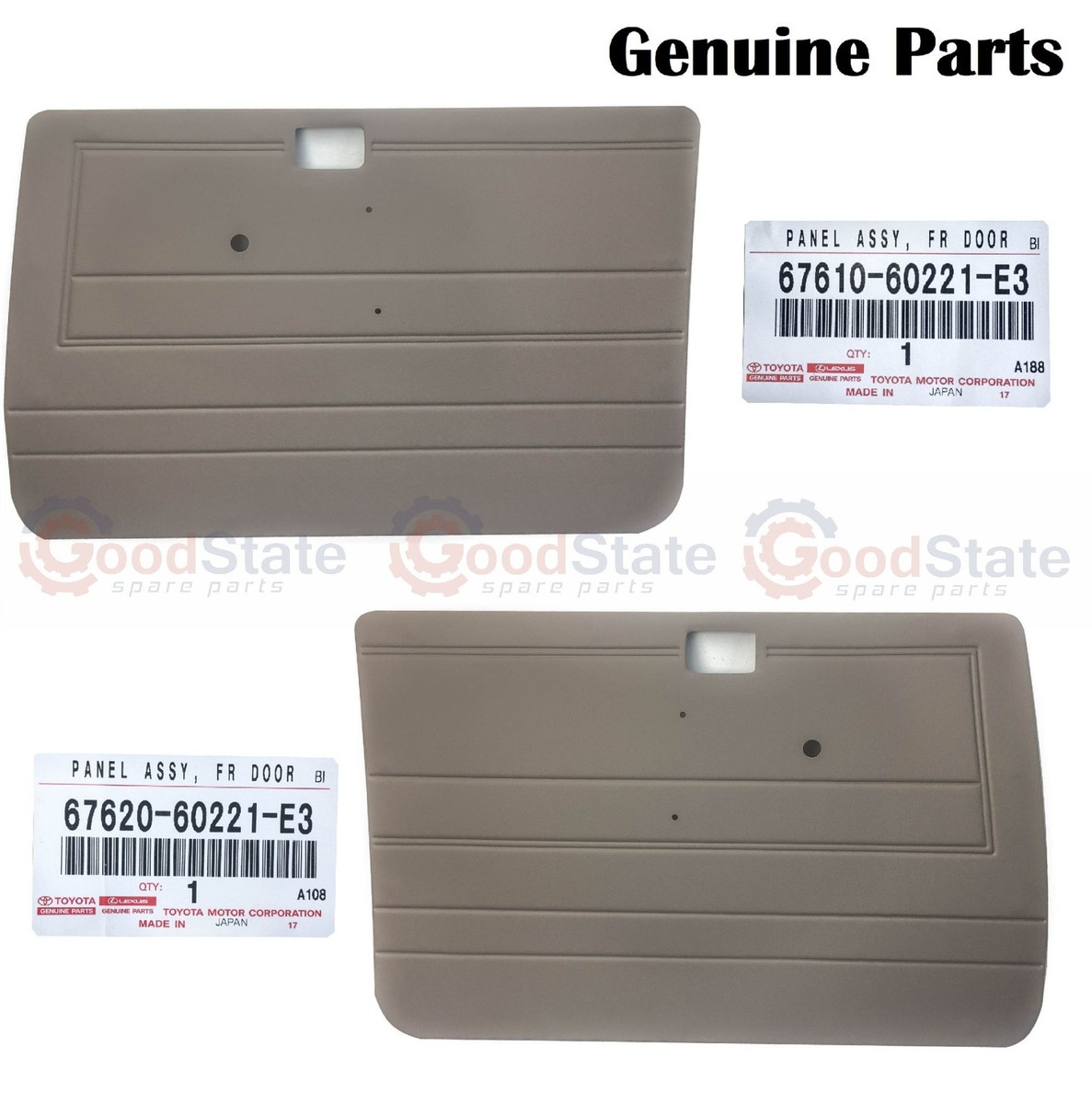 Genuine Toyota LandCruiser RJ70 LJ73 LJ70 Front LH RH Door Trim