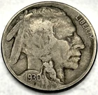 1930 P Buffalo Nickel Fine Condition 5 Cent US Coin - 1094