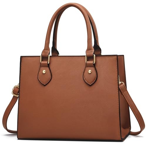 And Handbags For Women Pu Leather Tote Navy Brown