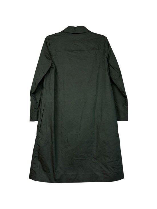 COS Dark Green Cotton Full Zip Collared Trench Car Coat | eBay
