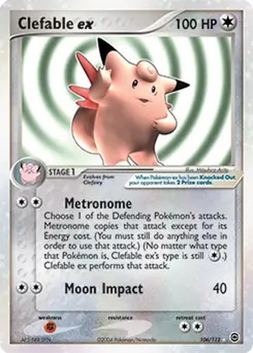 Clefable ex - 106/112 - Pokemon Ex FireRed LeafGreen Ultra Rare MP