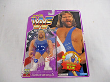Vintage Wrestler WWF Hacksaw Jim Duggan w/ Hacksaw Slam NOC 1993 Hasbro SEALED