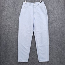 NEW Riders Fit Tapered Leg Jeans Womens 10 Pet. Blue Light Wash Denim VINTAGE