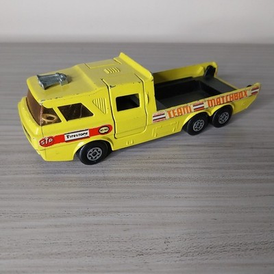 1972 Matchbox Super Kings K-7 Racing Car Transporter Team Matchbox Firestone STP