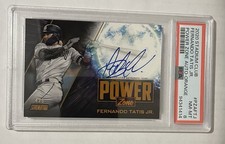 2020 Topps Stadium Club Fernando Tatis Jr Power Zone Autograph Orange /5 PSA 8