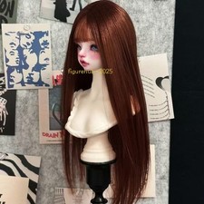 1/6 1/4 1/3 Dark Brown Straight Hair Fringe Artificial Hair Wig For Bjd Doll