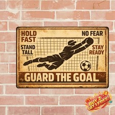Classic Goalie Funny Hockey Metal Tin Sign Retro Sports Wall Art 8x12