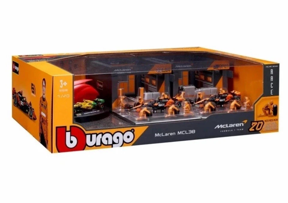 Burago Fórmula 1 Racing Pit Lane Paddock Set 1:43 Mclaren Foto 2 de 4