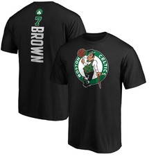 Men's Jaylen Brown Black Boston Celtics Playmaker Name  Number T-Shirt