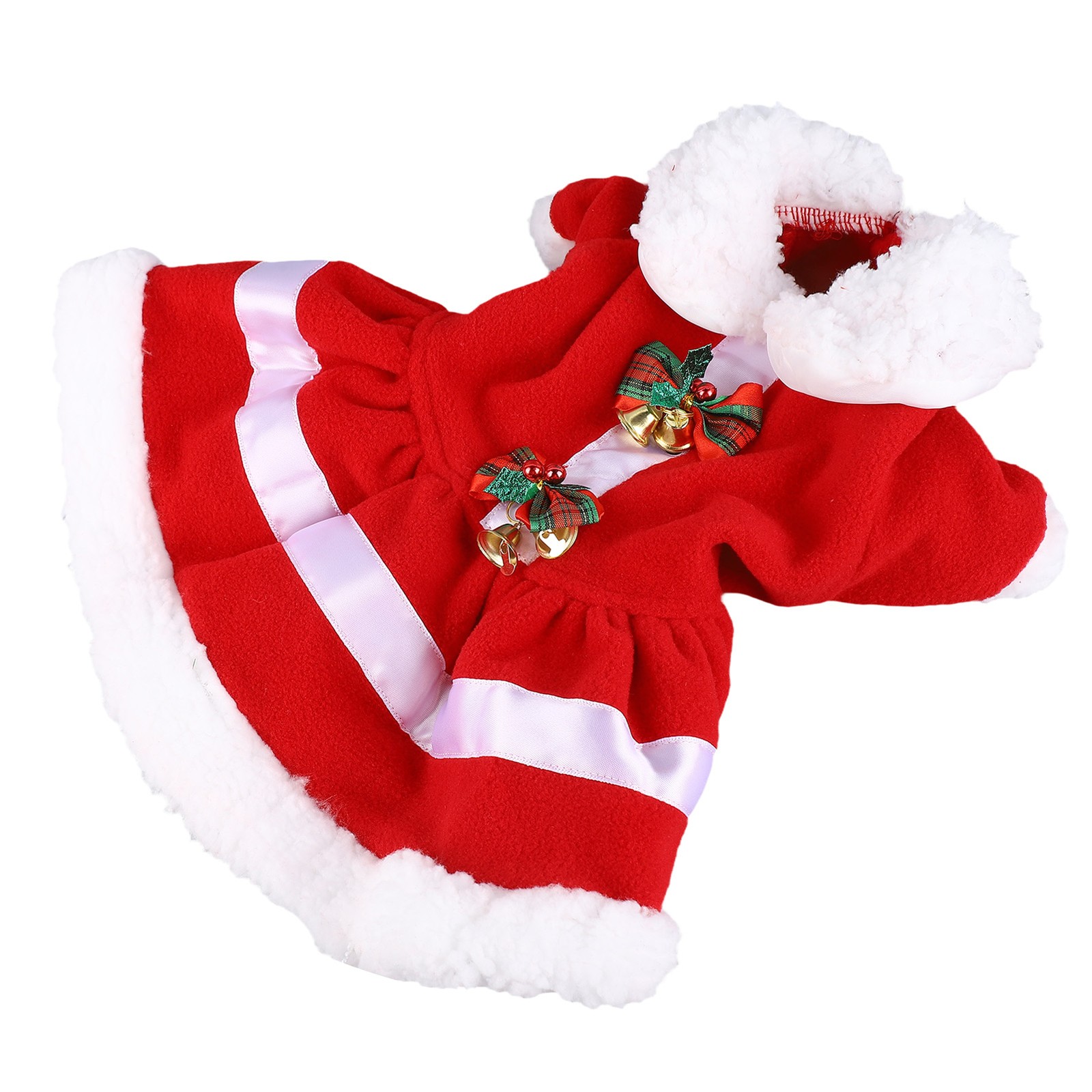 Dog Christmas Dress Doll Collar Thickening Comfortable Warm Cute Puppy Holiday
