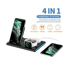 Magnetic Power Tiles 4 In 1 Wireless Charging Station | Charge Multiple Devices