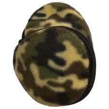 Boys Green Camo Fleece Ear Muffs Warmers