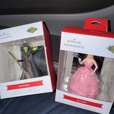 Hallmark Christmas Tree Wicked Ornament Glinda  Elphaba Set