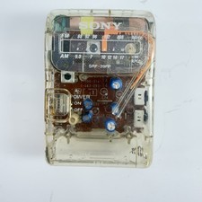 Vintage Sony SRF-39FP Clear AM/FM Radio Prison Issued Walkman Inmate Engraved