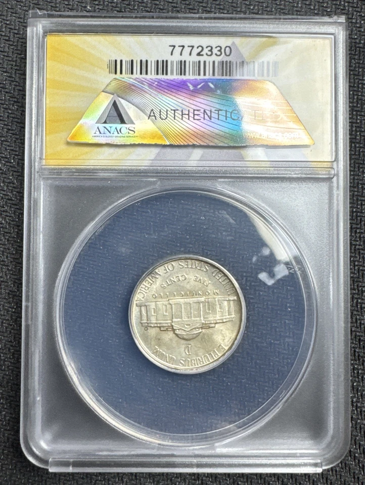 1945 D/D Jefferson Nickel Doubled Die - ANACS MS 64 - RPM-019, DDO-003 Silver! - Image 2 of 4
