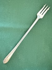 Antique Wm Rogers RADIANCE Silver Plate Cutlery 8" PICKLE FORK Olive made in USA