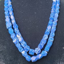 AAA Natural Lapis Step-Cut Nuggets Beads Gemstone Bead 8-13mm 18-20 in 363.5 ct