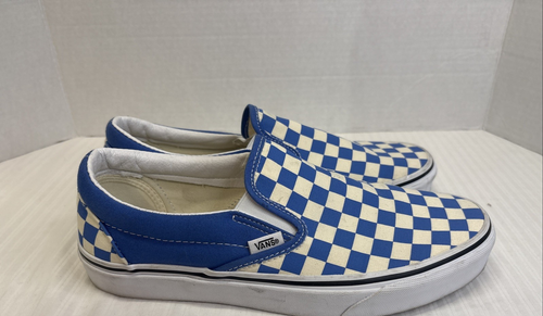 Vans Classic Slip On Imperial Blue and White Checkered Size M 9 / W 10.5 - Picture 4 of 10