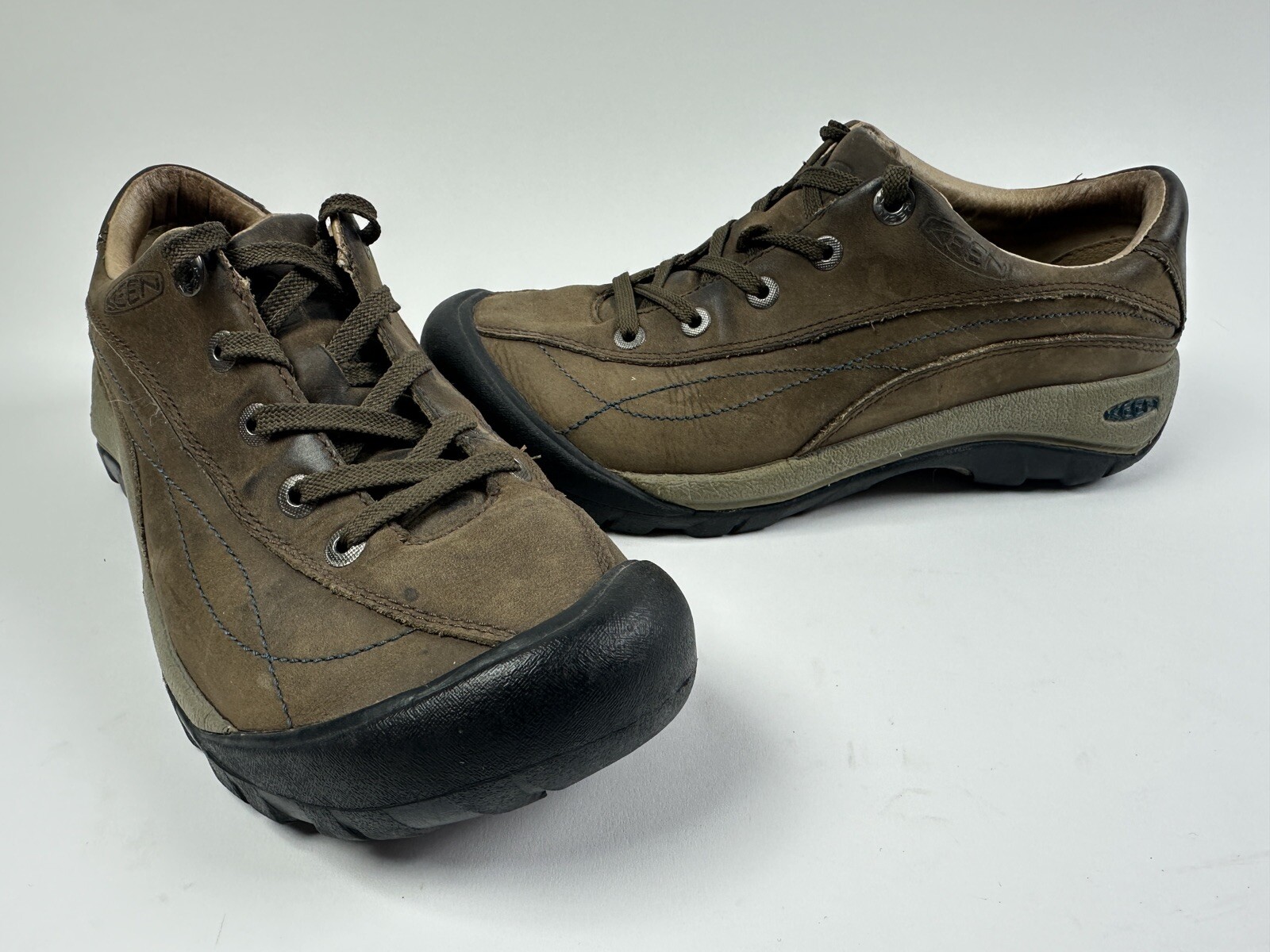 Scarpe Keen Toyah donna 7 5 pelle nabuk marrone comode da passeggio escursionismo sneakers