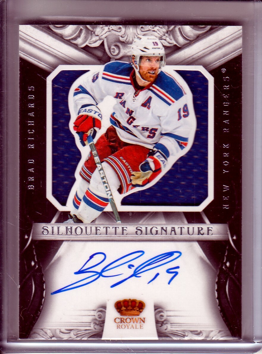 2012-13 Crown Royale Silhouette Materials Signatures Brad Richards JERSEY AUTO