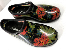 Sloggers Buty Damskie Rozmiar 8 Czerwone Czarne Kwiatowy Ogród Deszcz Wodoodporne Yard